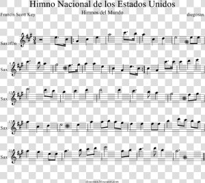 Partitura Del Himno Nacional De Los Estados Unidos   La Vie En Rose Partitura Sax Alto  HD Png Download