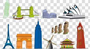 Eiffel Tower Landmark Monument Taj Mahal Statue Of   Monument Clipart Png  Transparent Png