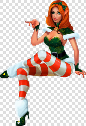 Lutin Sexy Png   Sexy Christmas Elf Cartoon  Transparent Png