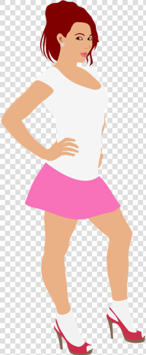 Desenho Mulher De Salto Png  Transparent Png