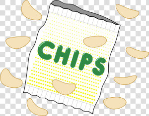 Chips Clip Arts   Bag That Says Chips  HD Png Download