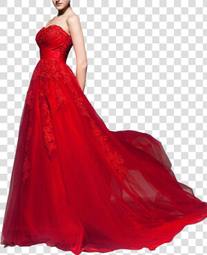 Red Bridal Gowns Png Photo Background   Red Flowing Wedding Dress  Transparent Png