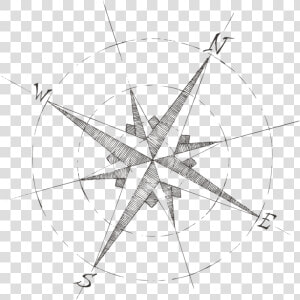 Transparent Compass   Old Compass Rose  HD Png Download