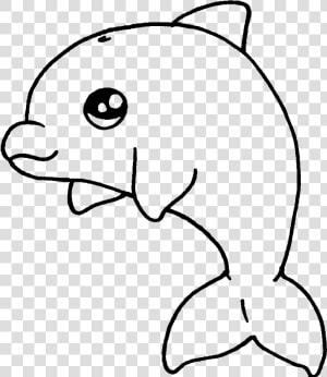 Delfin Kawaii Para Colorear  HD Png Download