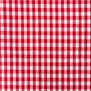 Cotton Poplin Printed Small Squares Red white  HD Png Download