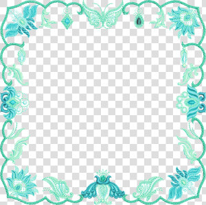 Turquoise Frame Png Image Background   Border Of Jewel Design  Transparent Png