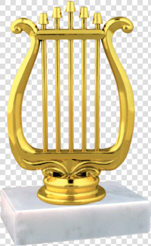 Standard Trophy In Marble Base   Gold Lyre  HD Png Download