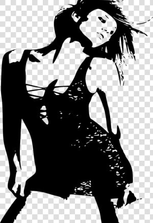 Dance Party Female   Dancing Party Girl Silhouette  HD Png Download