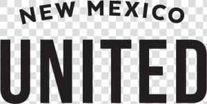 New Mexico United Wordmark   Black and white  HD Png Download