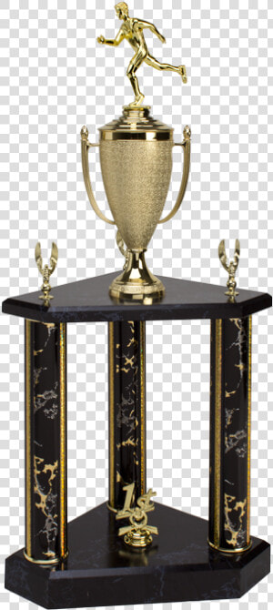 3 Column Trophy For 1st Place Award At Track  amp  Field   Track And Field Trophies  HD Png Download