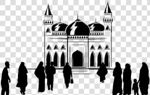 Mosque Islam Place Of Worship Salah   Orang Ke Masjid Png  Transparent Png