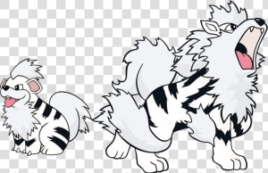 Transparent Ice Shard Png   Growlithe And Arcanine Line Art  Png Download