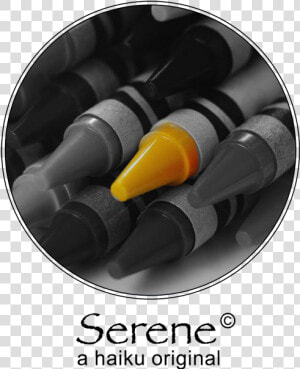 Serene A Haiku Original Yellow Crayon   Close Up Pictures Of School Supplies  HD Png Download