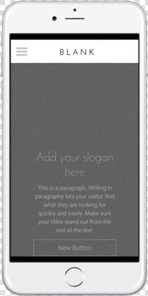 Blank Parallax Template Mobile View   Iphone  HD Png Download