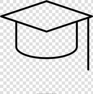 Mortar Board Coloring Page   หมวก รับ ปริญญา ลาย เส้น  HD Png Download