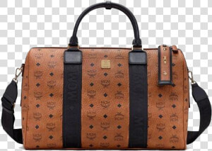 Mcm Traveler Weekender Bag In Visetos Cognac   Handbag  HD Png Download