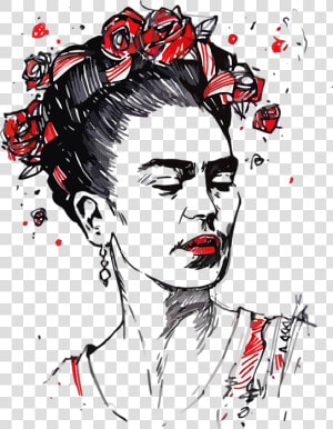 Sketch Drawings Of Frida Kahlo  HD Png Download