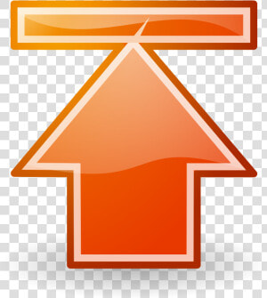 Go Top Orange Button Tango Style   Transparent Up Arrow Icon Png  Png Download