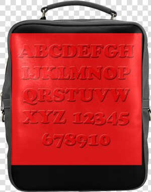 Abc Bookbag Red Square Backpack   Briefcase  HD Png Download