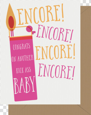 Encore Encore New Baby Letterpress Greeting Card   Greeting Card  HD Png Download