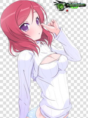 Sweater Turtleneck Anime Girl  HD Png Download