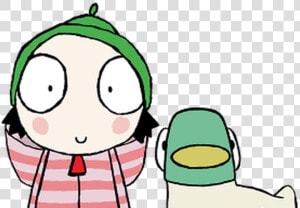 Sarah And Duck Png   Sarah And Duck  Transparent Png