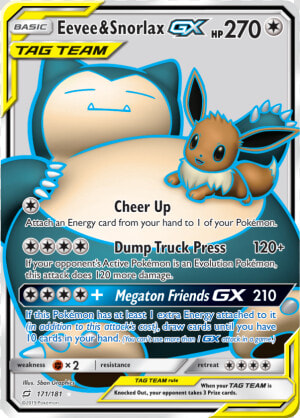 Snorlax Eevee Tag Team Gx  HD Png Download