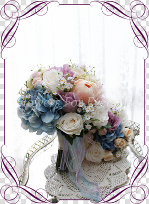 Artificial Bridal Flower Package  Bridal Bouquet  Bridesmaid   Flower Girl Basket Design  HD Png Download