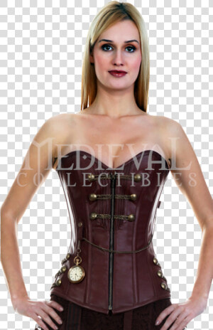 Black Leather Lingerie   Corset  HD Png Download