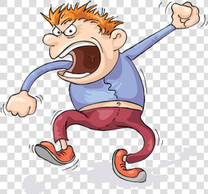 Screaming Anger Cartoon Clip Art   Mad And Angry Synonyms  HD Png Download