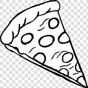 Pizza Slice Of Clipart Black And White Transparent   Pizza Slice Clipart Black And White  HD Png Download