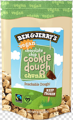 Ben  amp  Jerry S  Vegan Chocolate Chip Cookie Dough Chunks    Ben And Jerry  39 s Edible Cookie Dough  HD Png Download