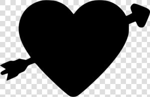 Day Arrow Through Heart   Black Hearts With An Arrow Through  HD Png Download