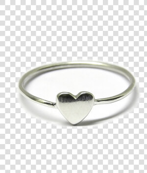 Anillos Sencillos Corazon De Plata  HD Png Download