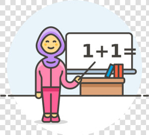 Teacher Maths Female Icon   Cartoon Pics Of Male Teacher  HD Png Download