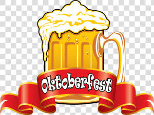 Oktoberfest Red Banner With Beer Image Clipart   Oktoberfest Beer Png  Transparent Png