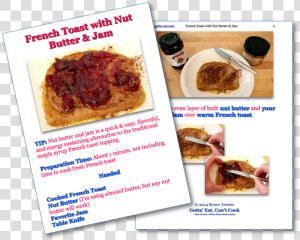 French Toast With Nut Butter And Jam Step By Step Picture   Bun  HD Png Download