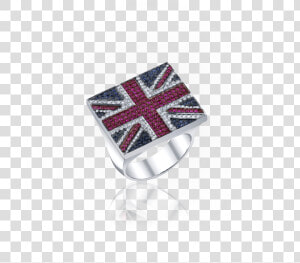 British Flag Ring   Anillos Oro Blanco Micro  HD Png Download