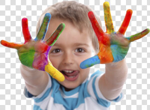 Child Youth Paint Hands   Boy With Paint On Hands  HD Png Download