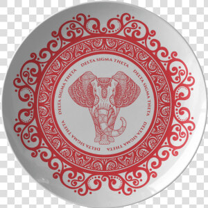 Delta Sigma Theta Plate   Ganpati Mandal Logo Design  HD Png Download