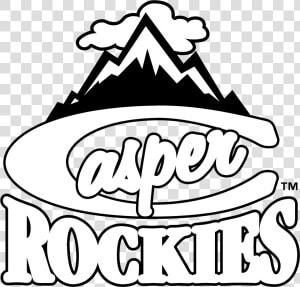 Casper Rockies Logo Black And White   Casper Rockies  HD Png Download