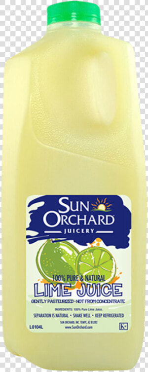 100  Lime Juice 64oz   Sun Orchard Lime Juice  HD Png Download