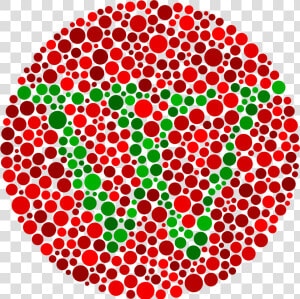 A Cirlce Filled With Dots Of Varying Sizes All In Arying   Red Green Color Blindness  HD Png Download