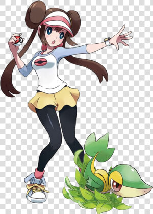 Rosa And Snivy Concept Artwork For Kotobukiya Artfx   Pokemon Black And White 2 Rosa  HD Png Download