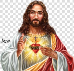 Sacred Heart Of Jesus And Mother Mary  HD Png Download