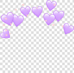 Heart Hearts Crown Emoji Tumblr Purple Heart Crown   Heart Crown Filter Png  Transparent Png