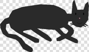 Carnivoran black Cat dog Like Mammal   Manx Cat Silhouette White Background  HD Png Download