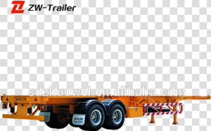 2 axle 20ft Skeleton Utility Cargo Container Truck   Trailer  HD Png Download