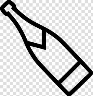 Champagne Bottle   Champagne Bottle Clipart Black And White  HD Png Download