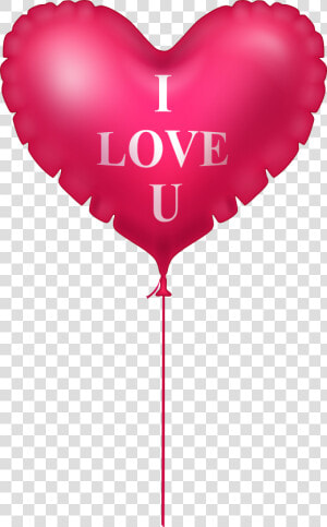 I Love You Pink Heart Balloon Png Image   Love Heart Balloon Png  Transparent Png